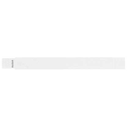 Tyvek 1" qwik fit wristband in white - shown in flat 