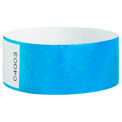tyvek 1" qwik fit wristbands neon blue