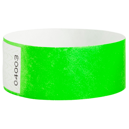 tyvek 1" qwik fit wristbands neon green