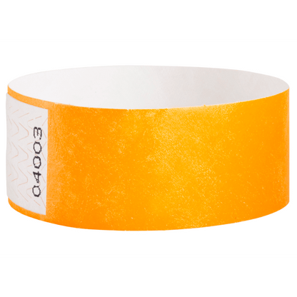 tyvek 1" qwik fit wristbands neon orange
