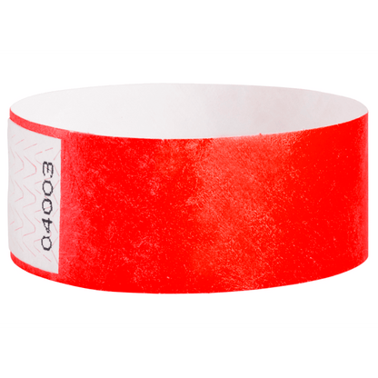 tyvek 1" qwik fit wristbands neon red