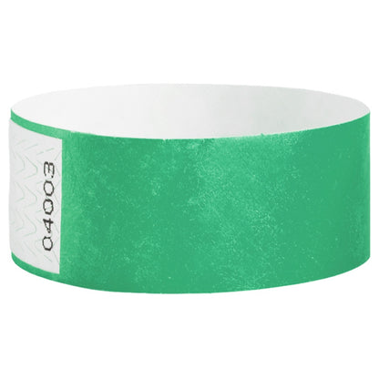 1" tyvek qwik fit wristband pantone green
