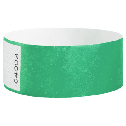 Tyvek 1" qwik fit wristband in pantone green - shown in round 