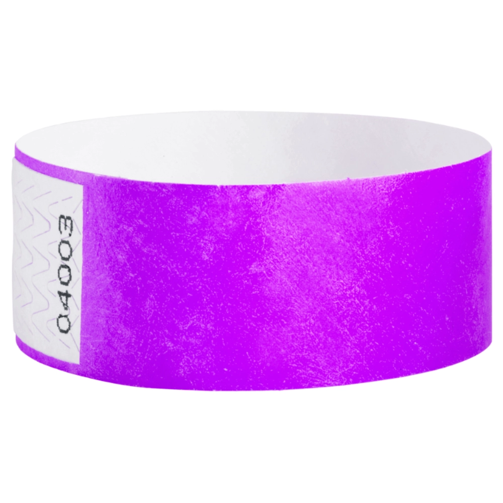 Tyvek 1" qwik fit wristband in pantone purple - shown in round 