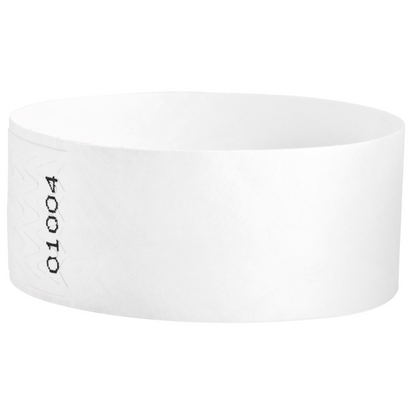 tyvek 1" qwik fit wristbands white