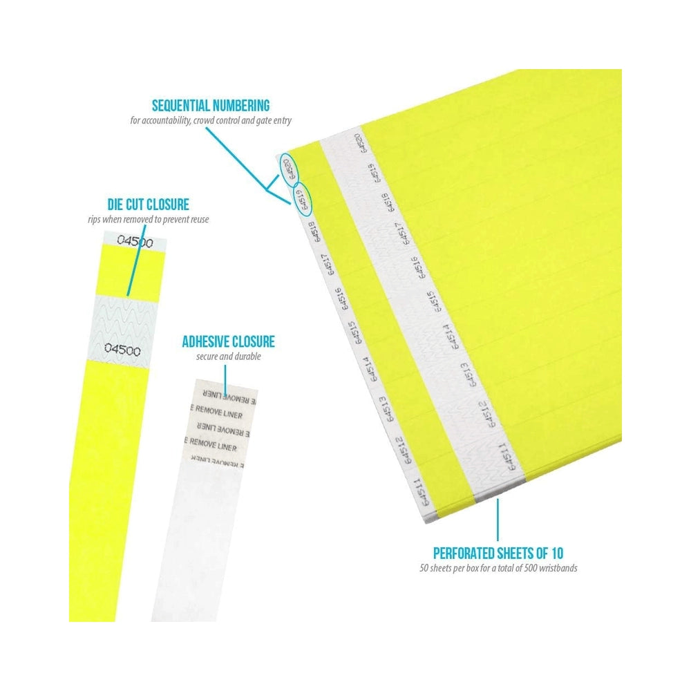 Detachable Stub - 1" Tyvek® Wristbands