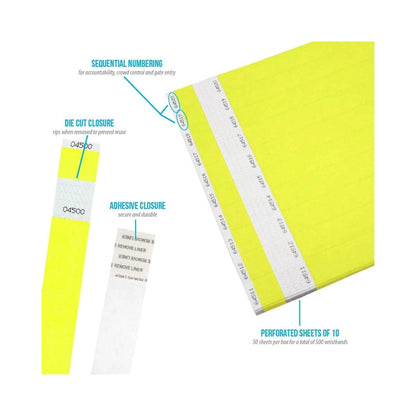 Detachable Stub - 1" Tyvek® Wristbands