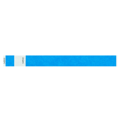 tyvek 1" detachable stub wristband in neon blue