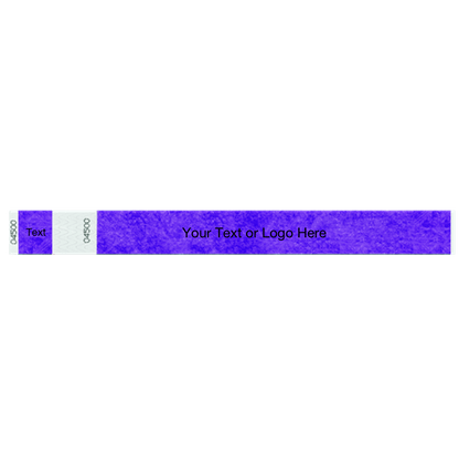 tyvek 1" detachable stub wristband in purple