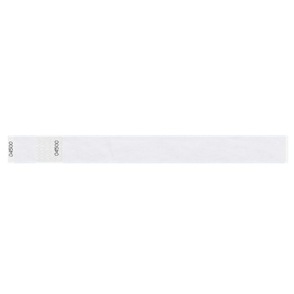 tyvek 1" detachable stub wristband in white
