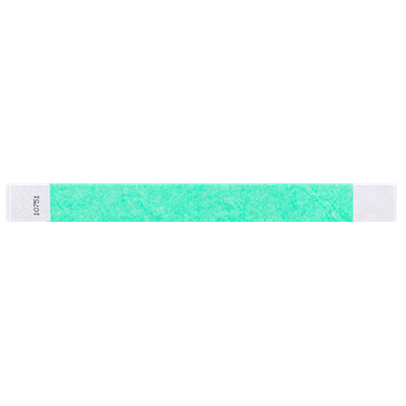 aqua tyvek 1" solid wristband
