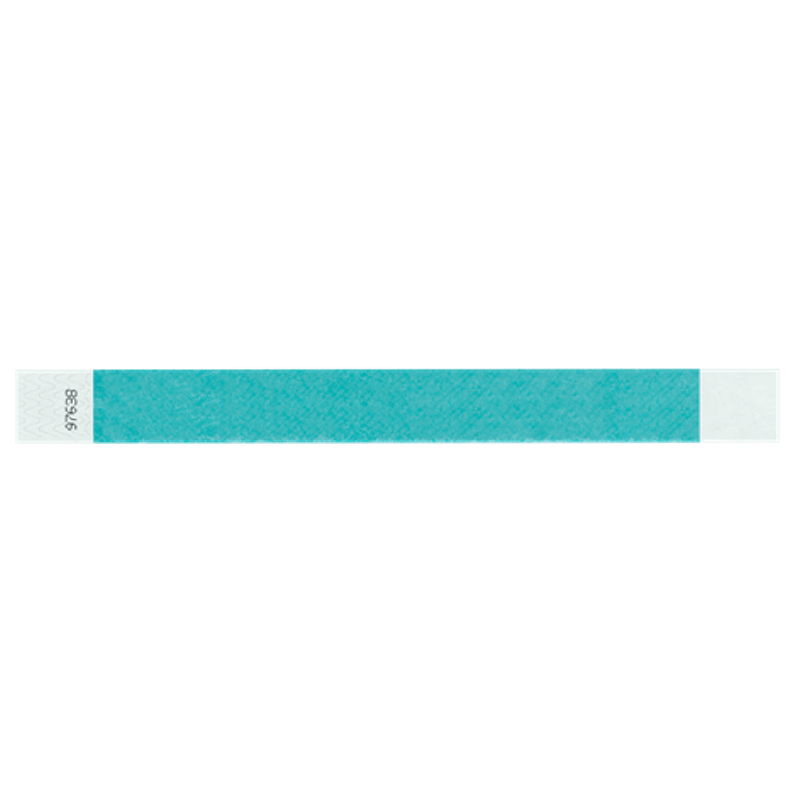 caribbean blue tyvek 1" solid wristband