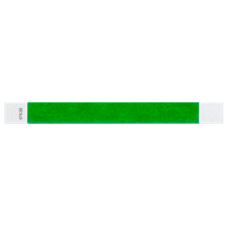 kelly green tyvek 1" solid wristband