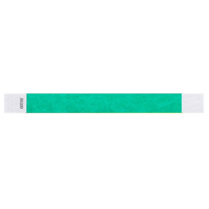 pantone green tyvek 1" solid wristband