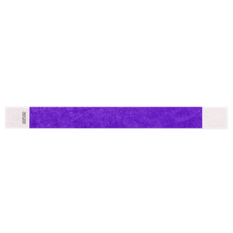 purple tyvek 1" solid wristband