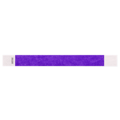 purple tyvek 1" solid wristband