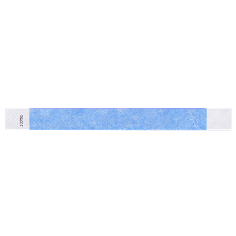 sky blue tyvek 1" solid wristband