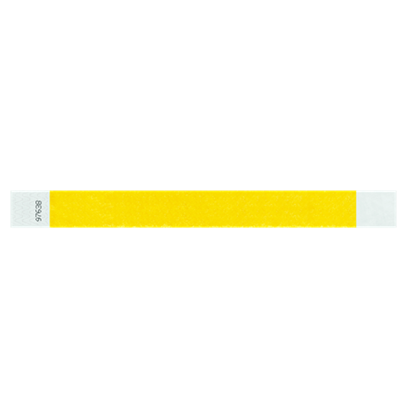pantone yellow tyvek 1" solid wristband