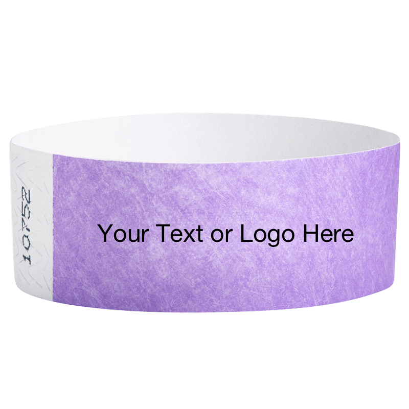 berry tyvek 1" solid wristband with a placeholder to customize with your text or logo