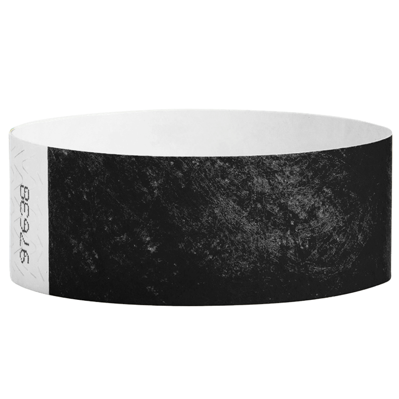 black tyvek 1" solid wristband