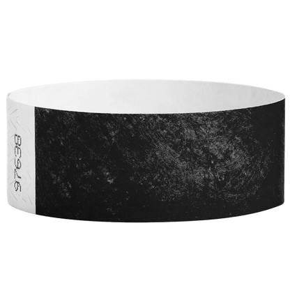 black tyvek 1" solid wristband