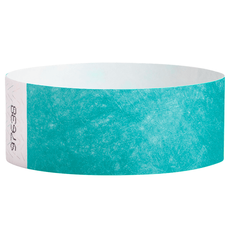 caribbean blue tyvek 1" solid wristband