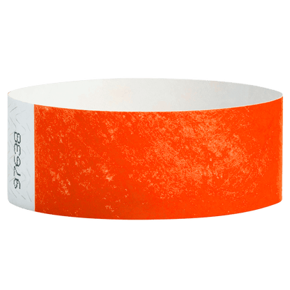 coral red tyvek 1" solid wristband