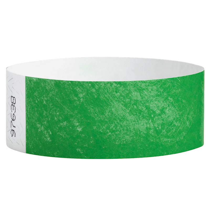 kelly green tyvek 1" solid wristband