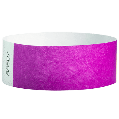 pantone purple tyvek 1" solid wristband