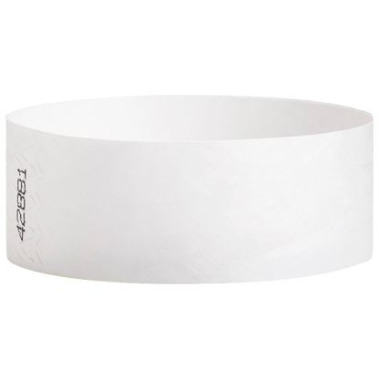 white tyvek 1" solid wristband