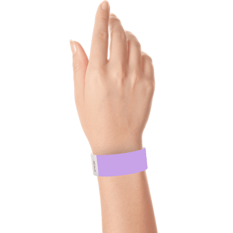 berry tyvek 1" solid wristband on hand 