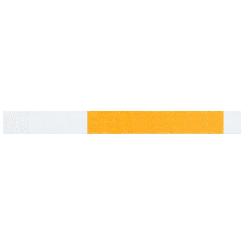 Tyvek 1" wristband in neon orange - shown in flat 