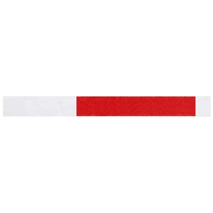 Tyvek 1" wristband in neon red - shown in flat 