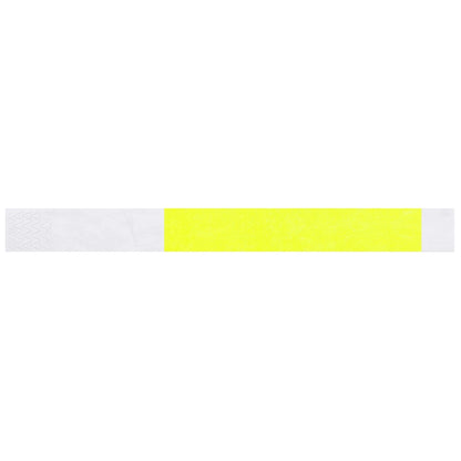 Tyvek 1" wristband in neon yellow - shown in flat 