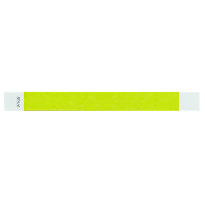 lime green tyvek 1" solid wristband 