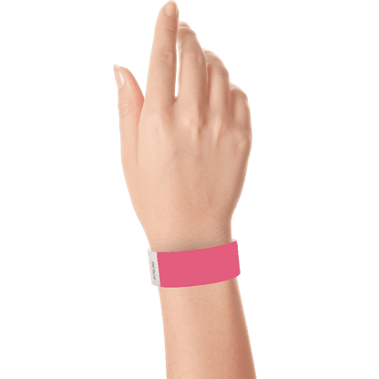 cranberry tyvek 1" solid wristband on hand 