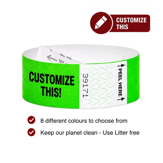 Cover for 1" tyvek wristband Litterfree custom