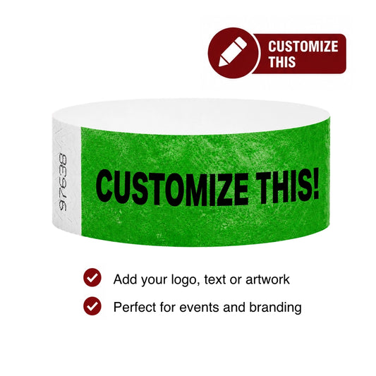 Cover for tyvek 1" solid wristband custom version 