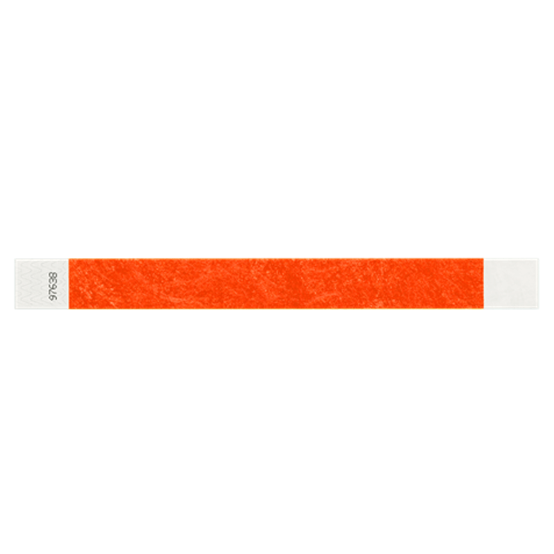 coral red tyvek 1" solid wristband