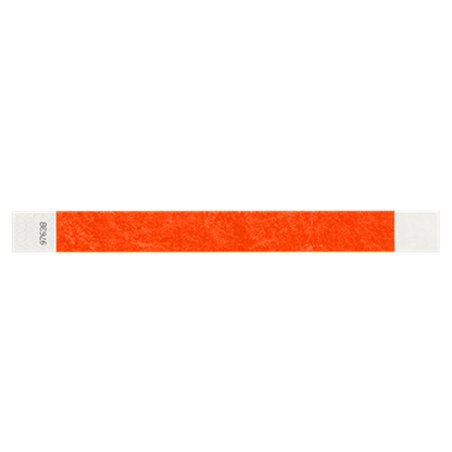 coral red tyvek 1" solid wristband