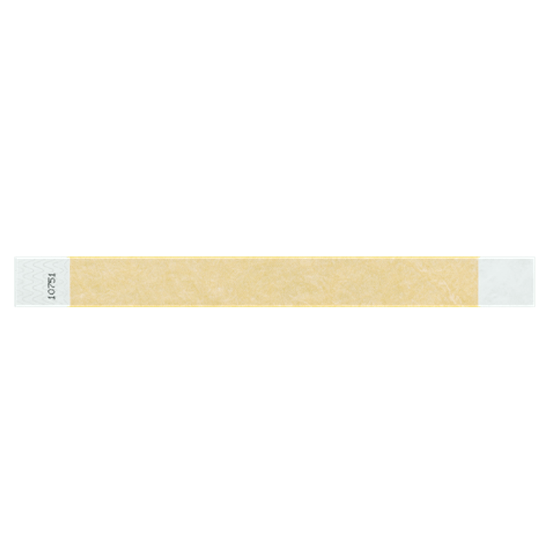 Gold tyvek 1" solid wristband