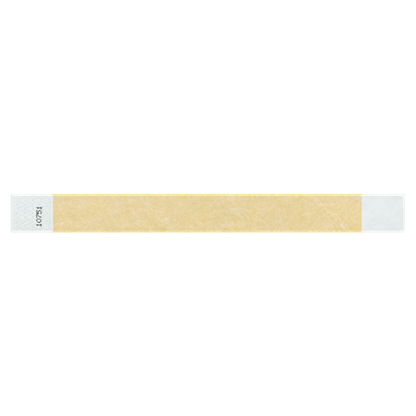 Gold tyvek 1" solid wristband