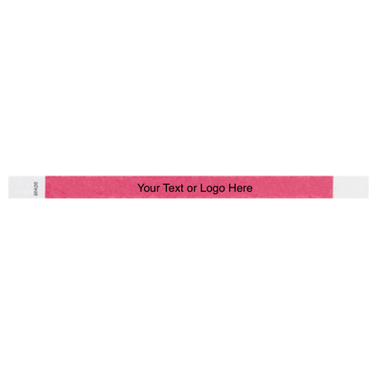 tyvek 3/4" solid wristband showing placeholder for customization in cranberry