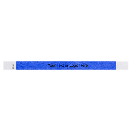  tyvek 3/4" solid wristband showing placeholder for customization in marine blue