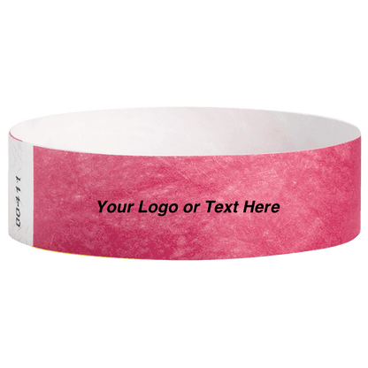 Tyvek3-4SolidCranberryWristbandCustom