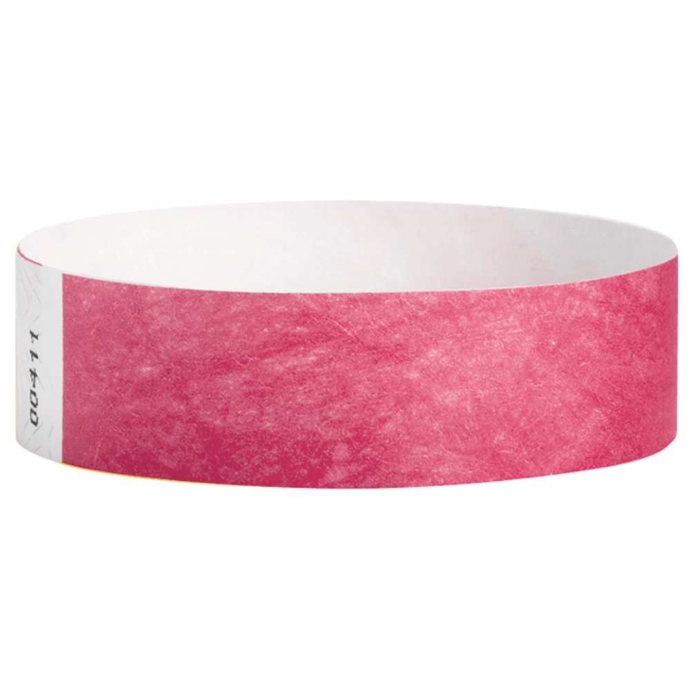 Cranberry tyvek solid 3/4 wristband - shown in round 
