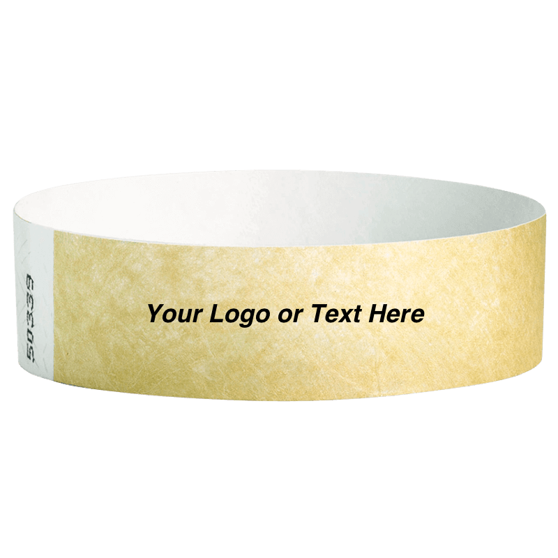 Tyvek3-4SolidGoldWristbandCustom