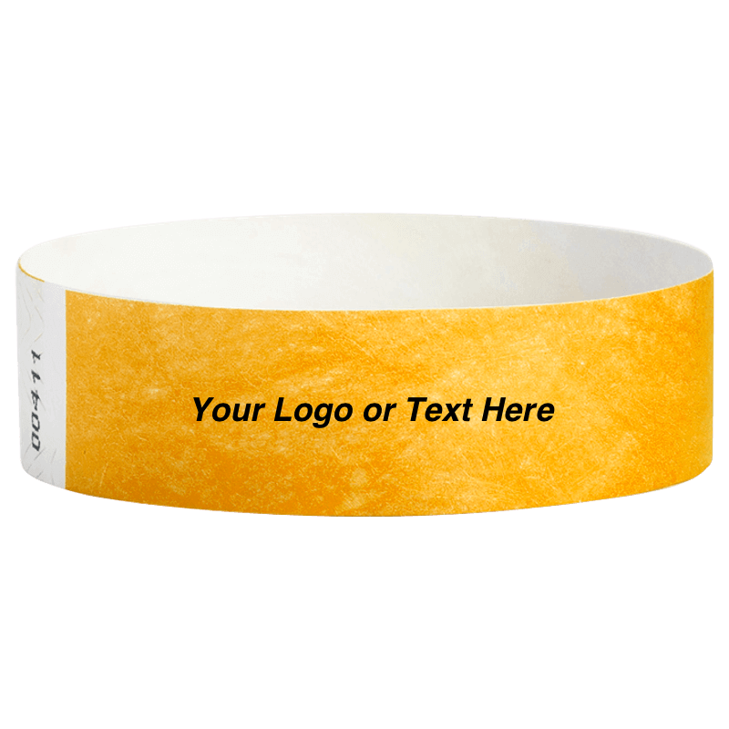 Tyvek3-4SolidGoldenrodWristbandCustom