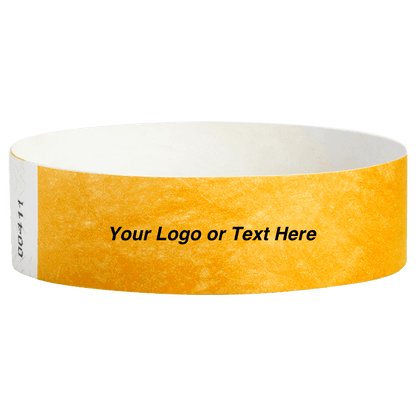 Tyvek3-4SolidGoldenrodWristbandCustom