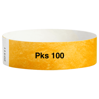 tyvek 3/4" solid wristband pk of 100 goldenrod